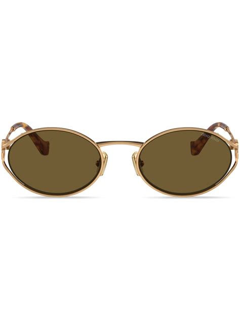 miu miu oval sunglasses